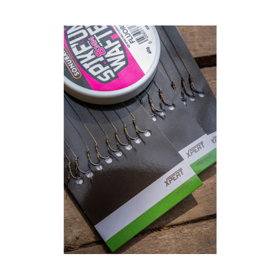 Carlige legate Korum - Power Braid Spiked Method Hair Rigs 15lb Size 8 Barbed 4 Inch